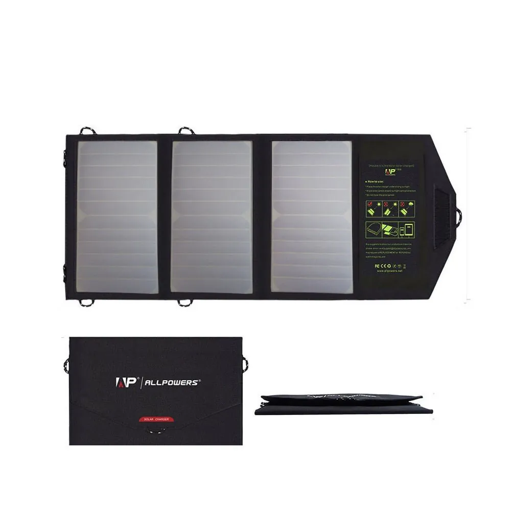 ALLPOWERS Cargador de panel solar portátil  5V 21W AP-SP5V21W