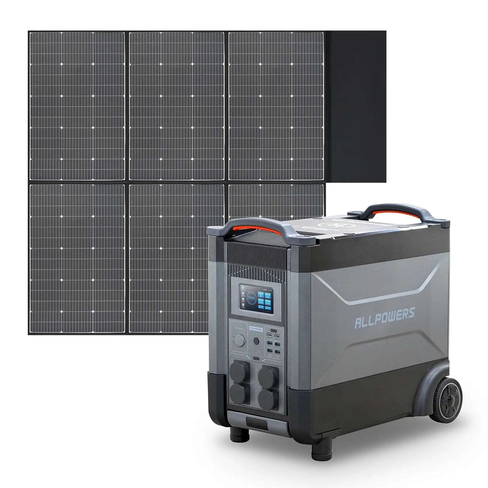 ALLPOWERS Generador Solar 4000W (R4000 + SP039 Panel Solar 600W) - R4000+ 1 * (SP039 Panel Solar 600W) AP-SS-011-EU+ AP-SP-039-BLA